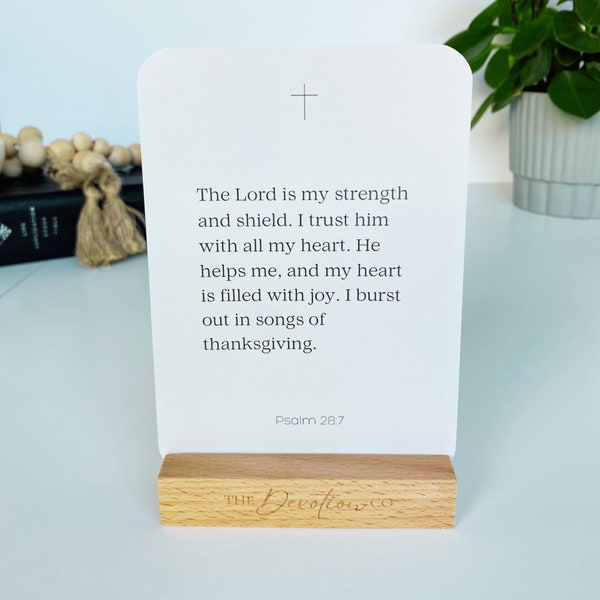 Wood Card Holder Stand Wooden Stand Affirmation Cards Display Stand Scripture Card Holder Bible Verse Card Photo Stand Wood Display Card