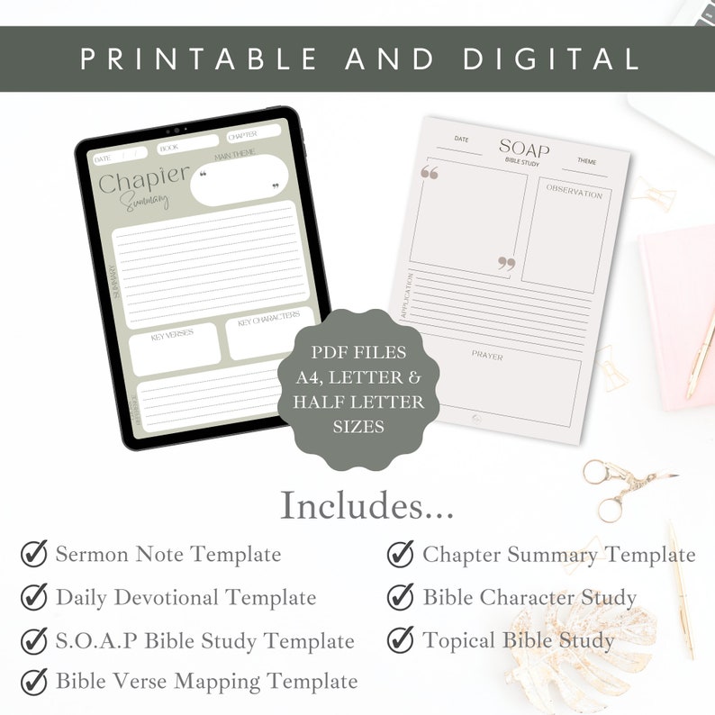 Bible Notes Template Bible Study Printable