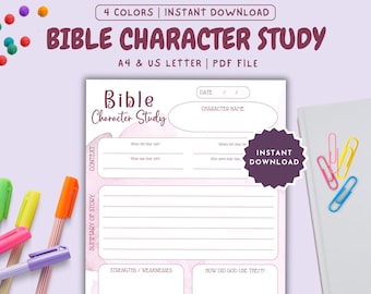 Kids Bible Character Study Church Kids Template People of the Bible Printable Kid Church Worksheet Christian Character Children Bible Study