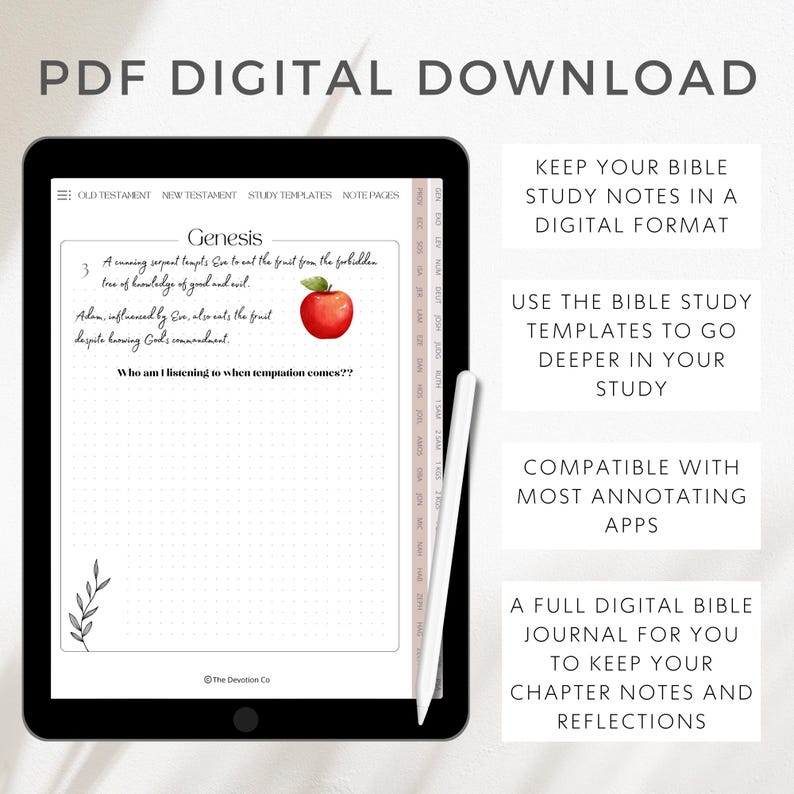 Digital Bible Study Journal Bible Study Template Bible Verse Mapping ...