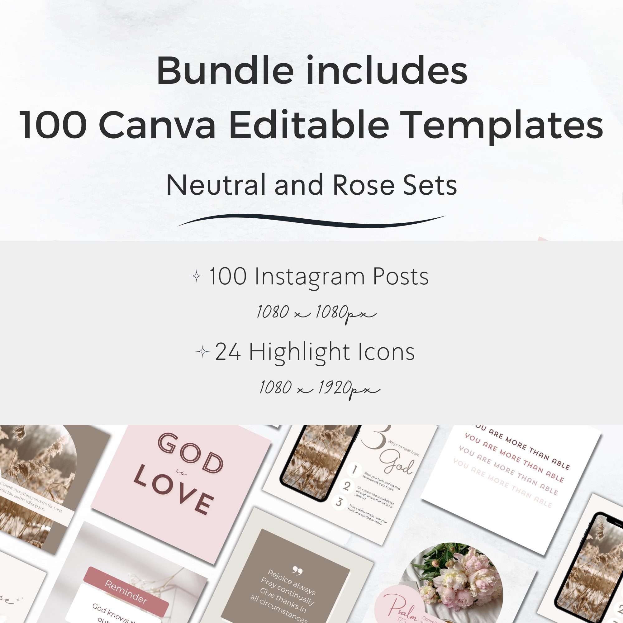 Christian Social Media Template Canva Church Instagram Post Faith Based ...