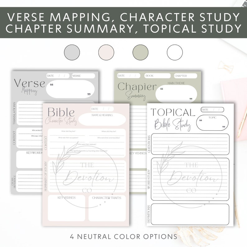 Bible Notes Template Bible Study Printable