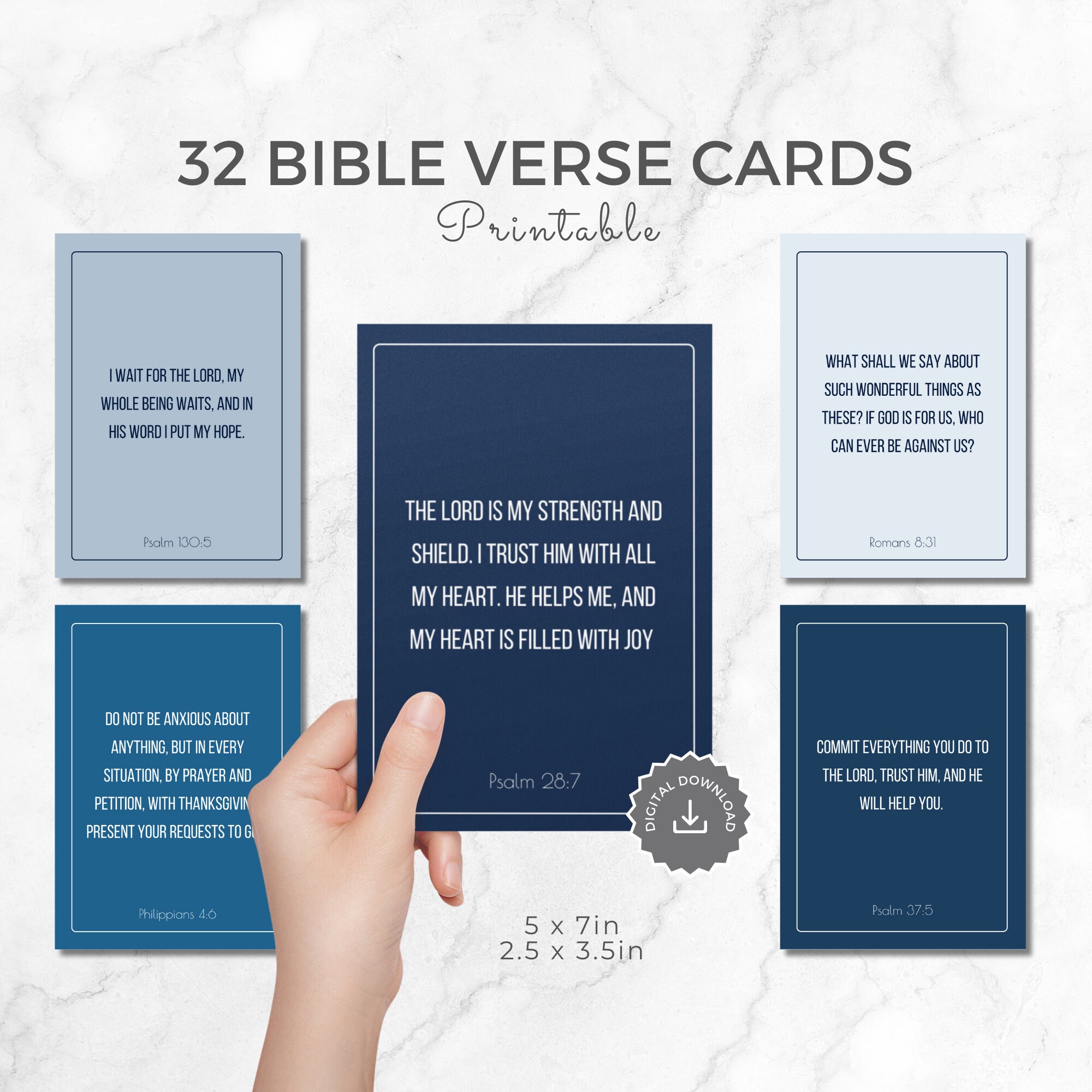 Mens Scripture Cards Printable Bible Verse Cards Men Affirmation ...