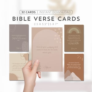 Cartes bibliques pour verset à mémoire Confiance verset de la Bible Carte chrétienne imprimable Apprendre les Écritures Cartes de prière Verset de la Bible Espoir Affirmation PDF