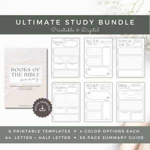 Bible Study Guide Digital Bible Study Printable Bible Template Bible Overview Scripture Study Resource Bible Study Digital Bible Summary