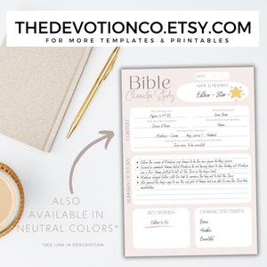 Bible Character Study Template Printable New Believer Bible Journaling Guide Bible Study ...