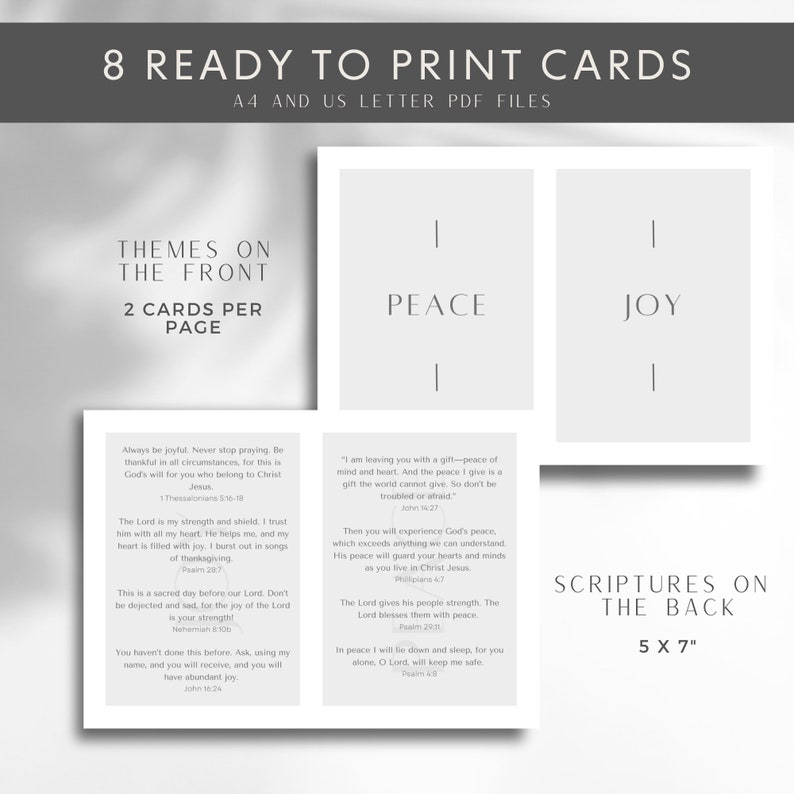Printable Bible Scripture Cards, Encouraging Bible Verse Cards, Bible ...