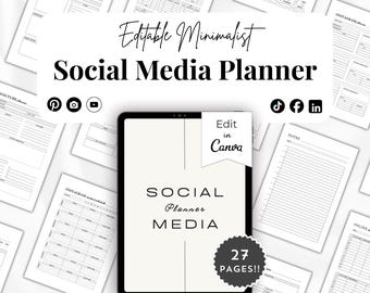 Social Media Planner Christian Influencer Content Creation Plan Editable Canva Social Planner for Instagram Content for Church Schedule