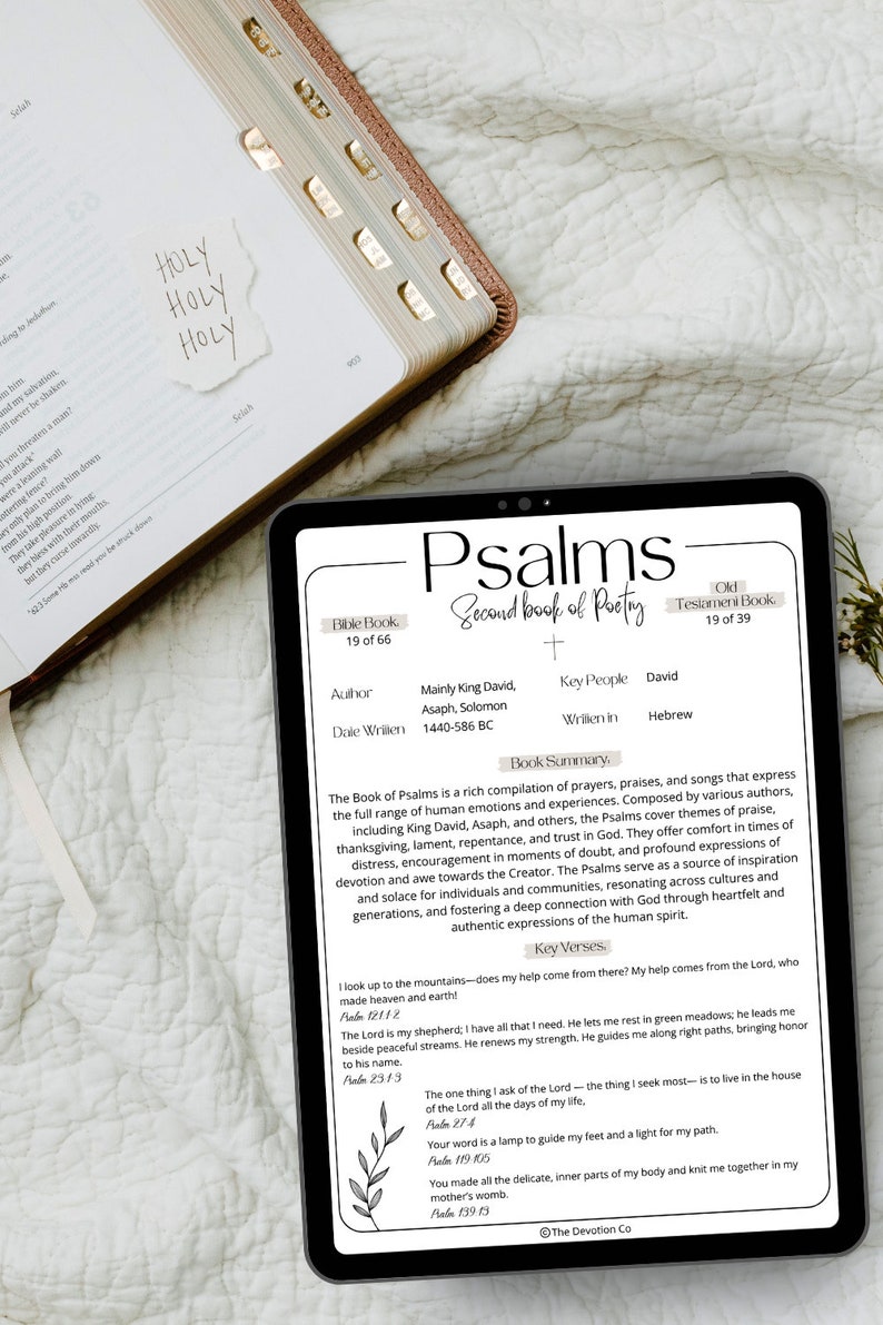 Psalms Bible book summary digital