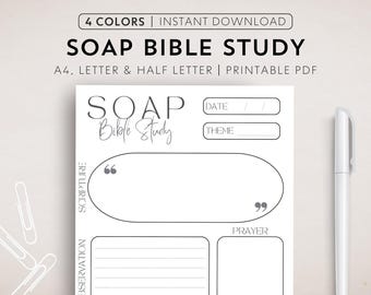 SOAP Bible Study Printable Christian SOAP Template Digital Bible Study Scripture Printable Worksheet Bible Study Goodnotes Bible Verse Guide