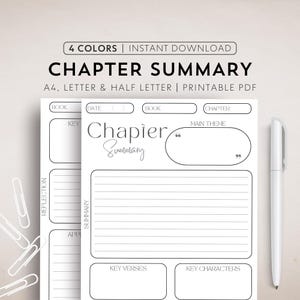 Bible Study Printable Bible Chapter Summary Bible Study Goodnotes Bible Guide Printable Bible Template Digital Bible Study Journal Goodnote