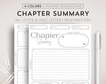 Bible Study Printable Bible Chapter Summary Bible Study Goodnotes Bible Guide Printable Bible Template Digital Bible Study Journal Goodnote