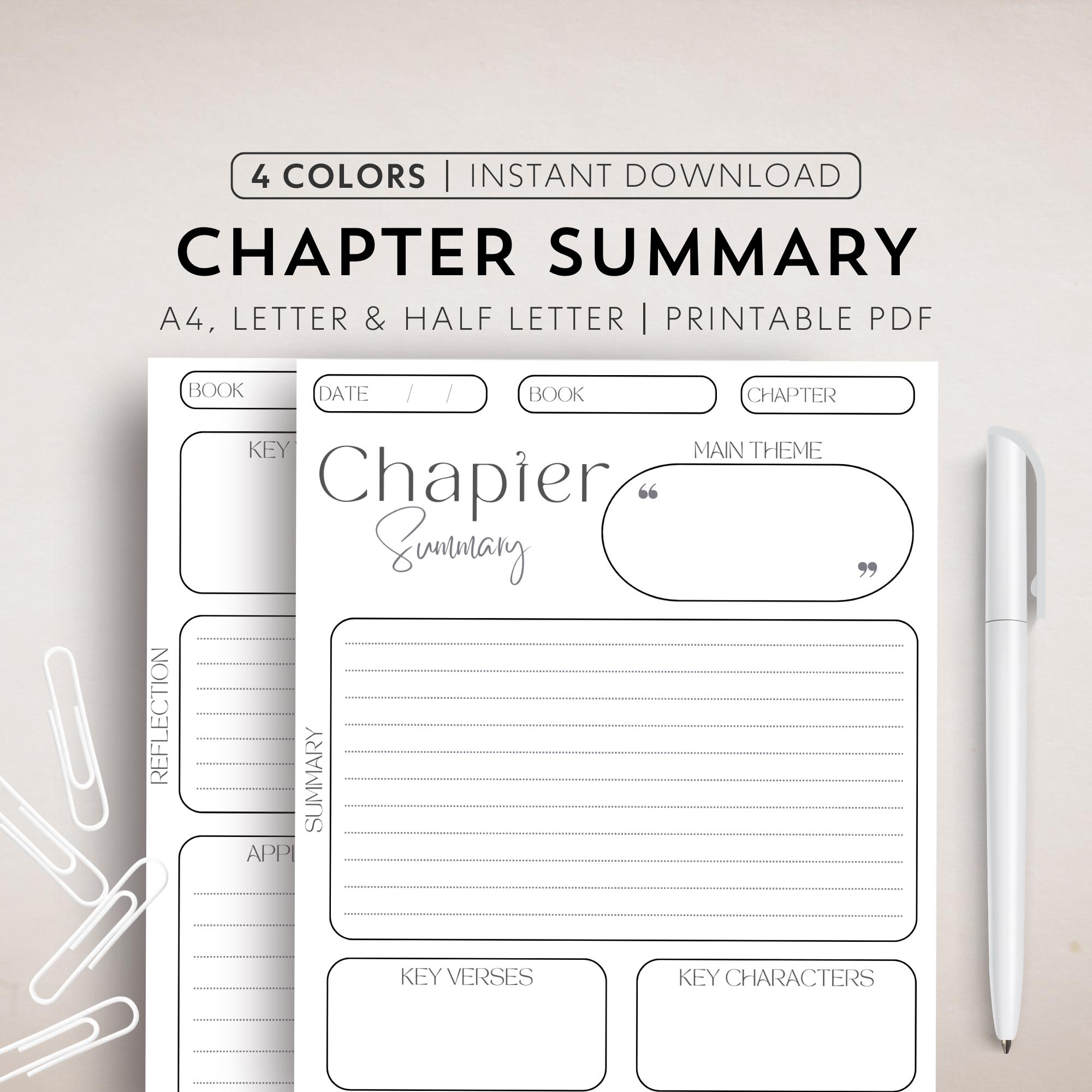 Bible Study Printable Bible Chapter Summary Bible Study Goodnotes Bible ...