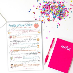 Fruit of the Spirit Printable Kids Bible Study Galatians 5 22 Bible ...