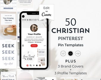 50 Christian Pinterest Templates Editable Pinterest Page Pin Christian Content Faith Social Media Christian Template Scripture Pinterest Pin