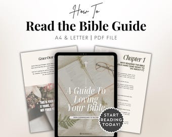 Digital Bible Study Guide How to Read the Bible Christian Resource Printable Easy Bible Study Women's Beginner Friendly New Christian Study