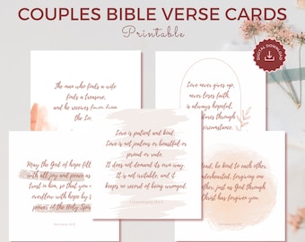 Love Scripture Cards Printable Couple Bible Verse Card Digital Marriage Scripture Couples Verse Card Set Wedding Bible Verse Love Card