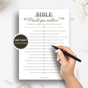 Bible Would You Rather Game: Christian Icebreaker (Digital Download)
