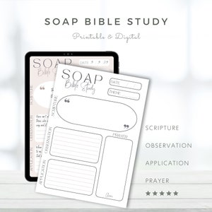 Bible Study Guide Digital Bible Study Printable Bible Template Bible