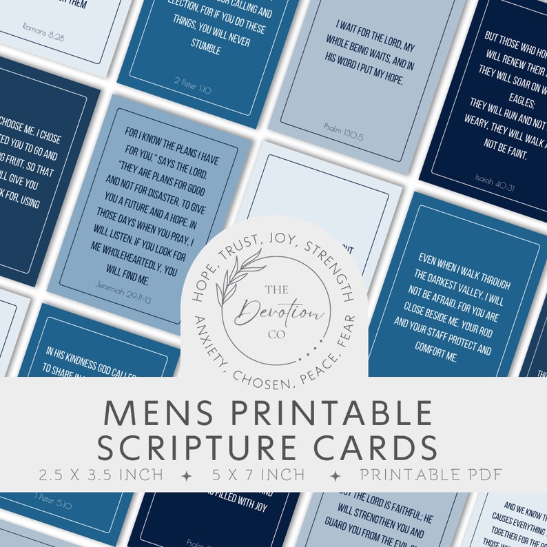 Mens Scripture Cards Printable Bible Verse Cards Men - Etsy Canada