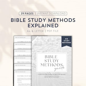 Bijbelstudiemethoden Afdrukbare naslaggids voor devoties Hoe de Schrift te bestuderen Ondersteuning bij het lezen van de Bijbel voor Christian Deeper Devotional pdf