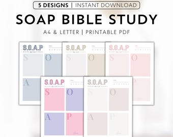 Printable SOAP Bible Study Template SOAP Note Page Youth Bible Template Scripture Memory Bible SOAP Method Journal Scripture Digital Note