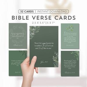 Printable Bible Verse Cards Scripture Memory Card Set Verses on Anxiety Encourage Scripture Card Christian Affirmation Hope and Peace Verses