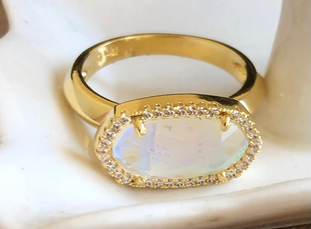 Kemdra Scott Style Mother of Pearl Ring Etsy