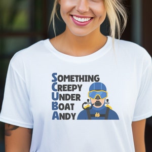 Boy Meets World SCUBA T-Shirt | Something Scary Under Boat Andy Tee | '90's Television Shirt | TGIF Tee