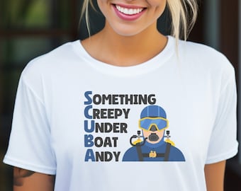 Boy Meets World SCUBA T-Shirt | Something Scary Under Boat Andy Tee | '90's Television Shirt | TGIF Tee