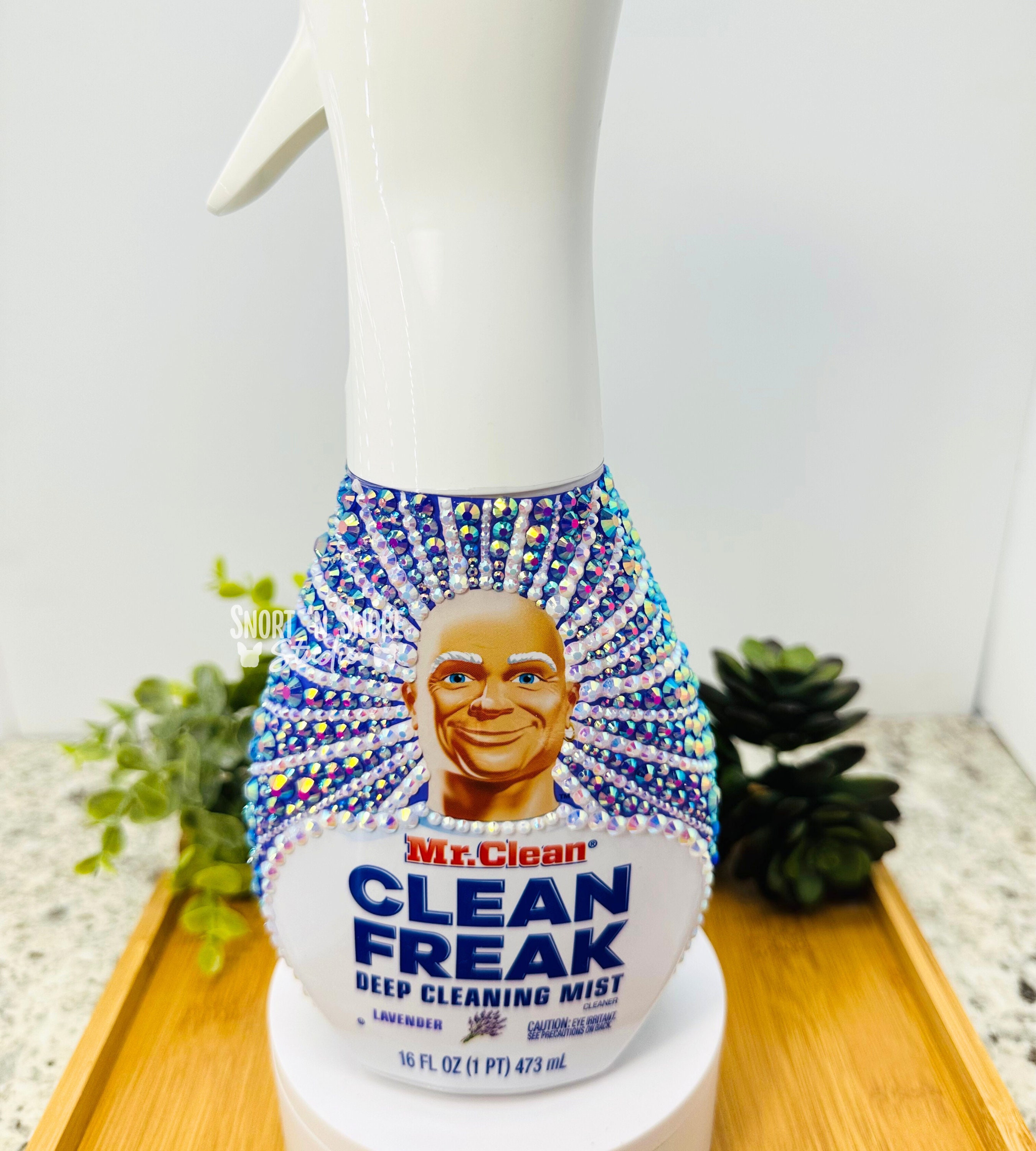 Stunning Bling Mr Clean Freak Clean in Glam Style Shine & Sparkle Your Home  