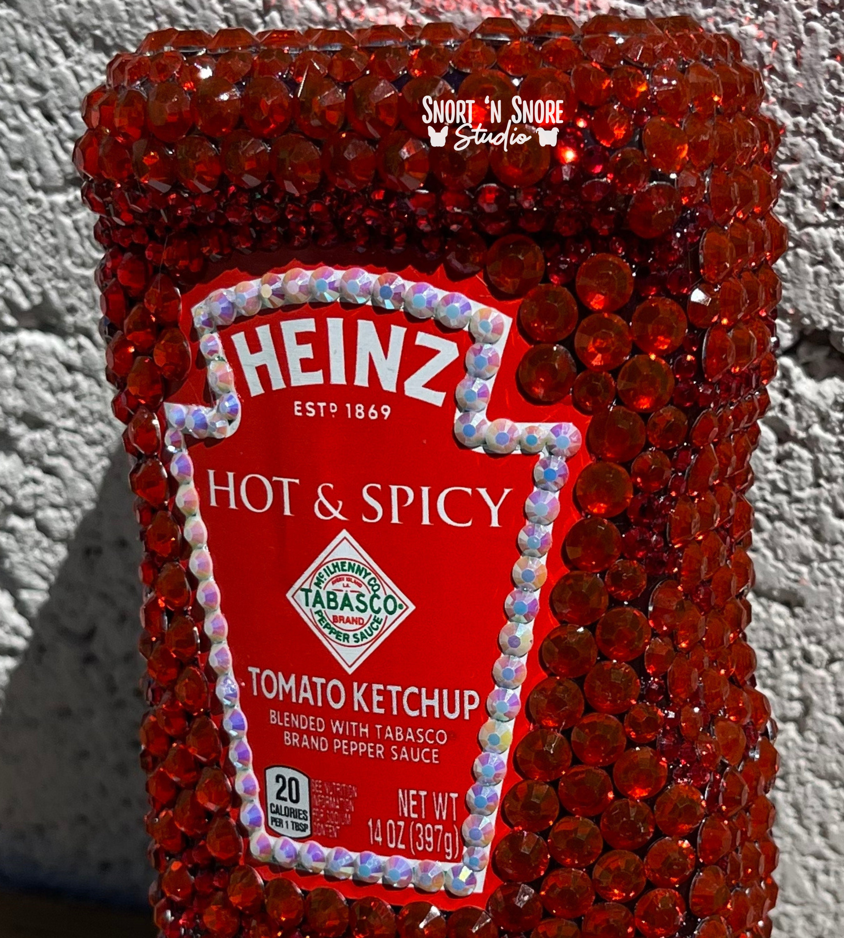 Bedazzled Heinz Hot & Spicy Ketchup Unique Catsup Full of Etsy