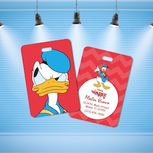 Donald Luggage & Backpack Tags Front and Back