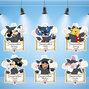 Mickey & Friends Graduation Adoorable Door magnets