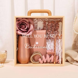 Will You Be My Bridesmaid Proposal Box Set, Personalized Gift Box, Maid of Honor Proposal Box, Bridal Party Gift Boxes Wedding Favor