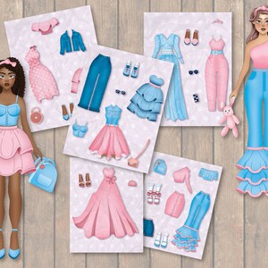 Printable Paper Dolls, Cutoutscouture, Digital File, Instant Download ...