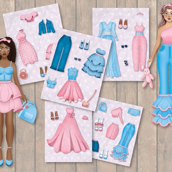 Fashion Paper Doll - Etsy