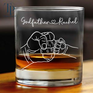 Personalized Godfather Gift, Godfather Whiskey Glass, Father&#39;s Day Gift For Godfathers, Custom Uncle Rock Glass, Custom Glass For Dad Gift
