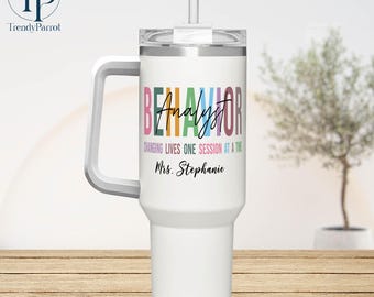Behavior Analyst Tumbler 40oz, BCBA Tumbler, Board Certified Behavior Analyst BCBA Gift, Behavior Therapist, ABA Gift, Behavior Analyst Gift