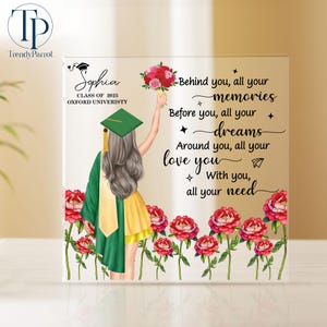 Graduation Gift for Her, Personalized Acylic Block for Daughter, Class of 2025 College, Graduation Gift, Masters Degree Gift, Custom Acrylic