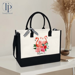 Flamingo Tote Bag, Grandma Gifts, Mama Gifts, Flamingo Lover Gifts, Flamingo Aesthetic, Bag Gifts For Women, Christmas Flamingo Gifts