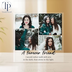 Personalized Photo Block, Acrylic Glass Photo Block, Custom Acrylic Block Photo, Best Friend Gift, Soul Sisters Gift, Friendship Gift, BFF