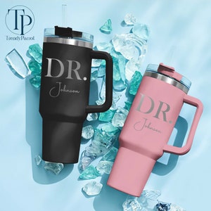 Personalized Doctor Tumbler, Medical School Graduation Tumbler Cup, Nurses Doctor Pediatrician Gift, 40oz Tumbler for Dr, Heart Stethoscope