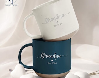 New Grandma Grandpa Mug, Promoted to Grandma Mug, First Time Grandpa,First Time Grandparent Gift, Baby Announcement Reveal, New Grandpa gift