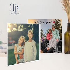 Personalised Photo Print Acrylic Block Plaque, Custom Photo Gift, Father&#39;s Day Gift, Gift for Dad, Acrylic Photo Block,Wedding gift Birthday