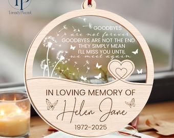 Personalized Memorial Christmas Ornament, Loved Ones Memorial Gift, In Loving Memory Remembrance Ornament, Sympathy Gift, Remembrance Gifts