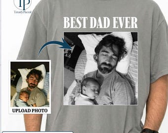 Custom Photo Shirt for Dad, Personalized Dad Portrait Shirt, Dad Shirt, Dad Picture Shirt, Gift for Dad, Dad Tee, Dad Gift, Gift for Husband