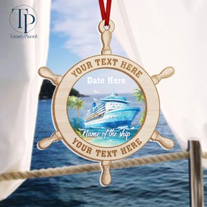 Personalized Cruise Ornament, Travel Ornament Gift, Cruise Ship Ornament, Personalized Vacation Keepsake Ornament, Cruise Lover Gift, Cruise