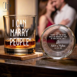Wedding Gift for Groomsmen, Personalized Officiant Proposal Gift, Wedding Shot Glass, Groomsmen Whiskey Glass, Wedding Party Favors for Men