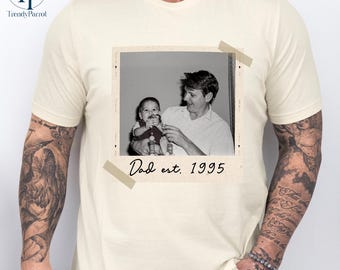Custom Photo Dad Shirt, Custom Picture Shirt for Dad, Portrait from Photo Tee Gift for Dad Grandpa, Grandpa Gift,Unique Gift for Dad Husband